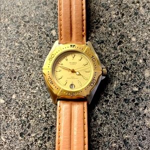 Mens Quartz HELBROS Diver Style Watch w/Date RUNS